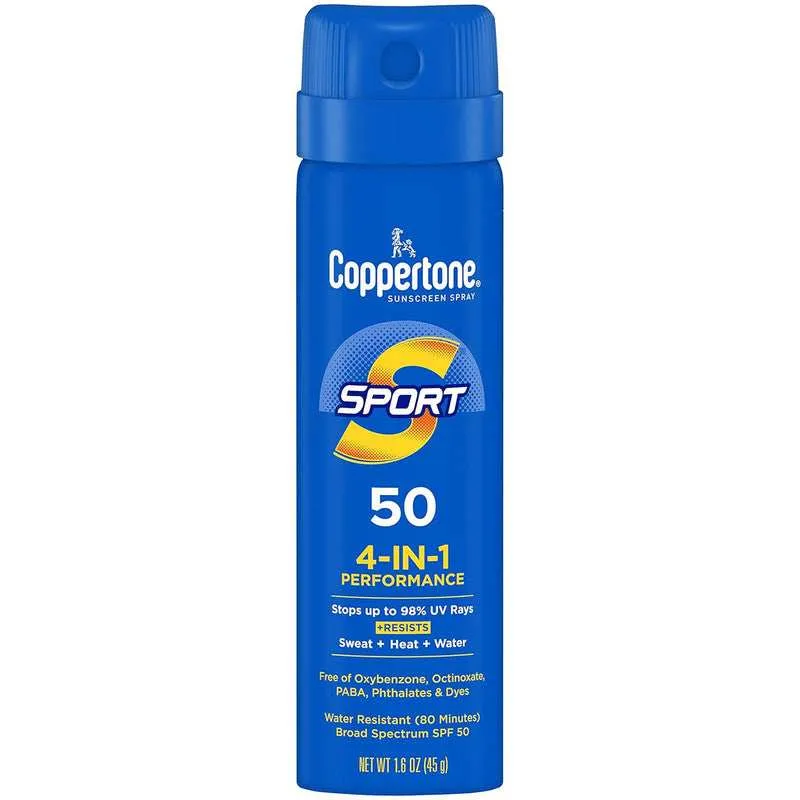 Coppertone 4 In 1 Performance Sport Sunscreen Spray Lotion Stick