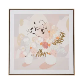 Salon Bouquet Pastle Framed Canvas 80x80cm